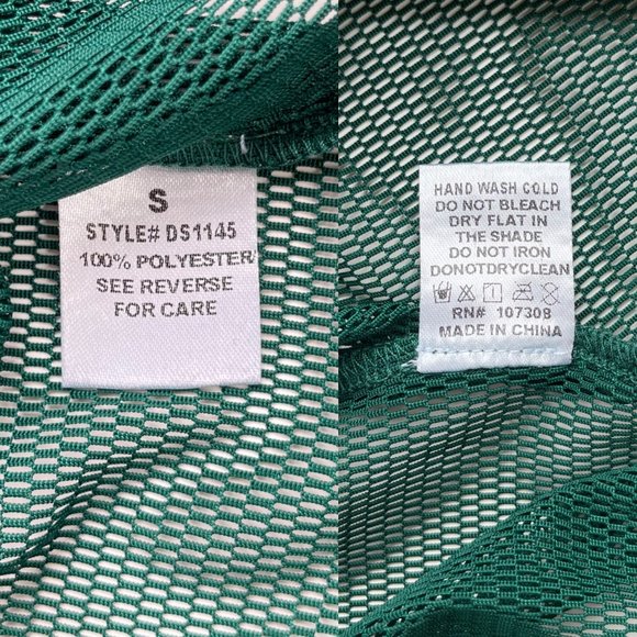 ♦️SOLD♦️FOREVER 21 Green Open-Mesh Hoodie Top NWOT - Picture 8 of 8